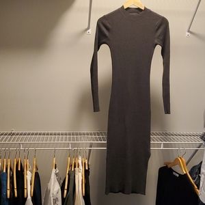 Monki grey midi sweater dress